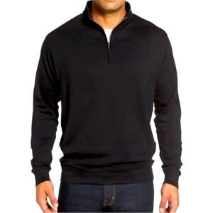 Peter Millar Crown Comfort Quarter Zip Golf Pullover Sweater Black Mens XL